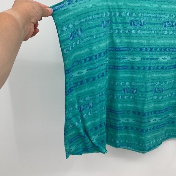 Maurices Womens Printed Stretch Scoop Neck Sleeveless Tank Top Green Size 3 - Picture 3 of 8